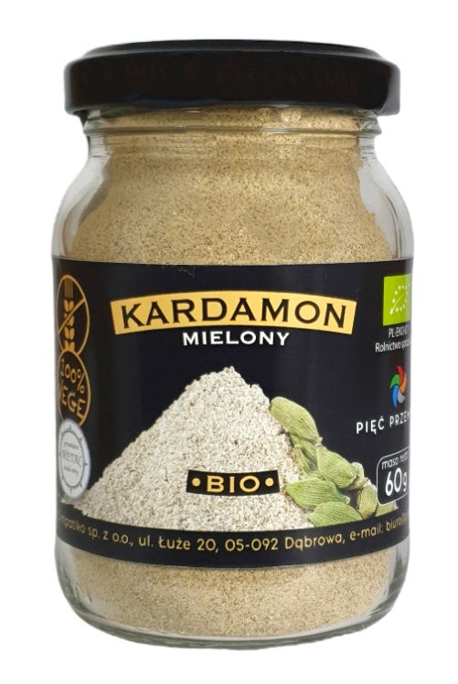 Kardamon mielony bezglutenowy bio 60 g - Pięć Przemian