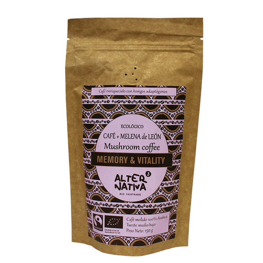 Kawa mielona arabica z lion`s mane fair trade bezglutenowa bio 150 g - Alternativa3