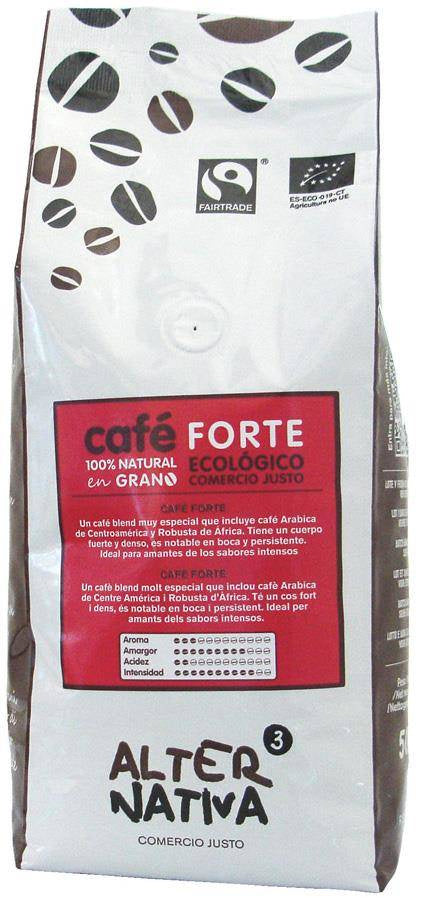 Kawa ziarnista arabica/robusta forte fair trade BIO 500 g