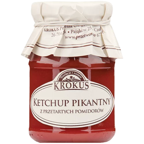 Ketchup pikantny bezglutenowy 180 g - Krokus