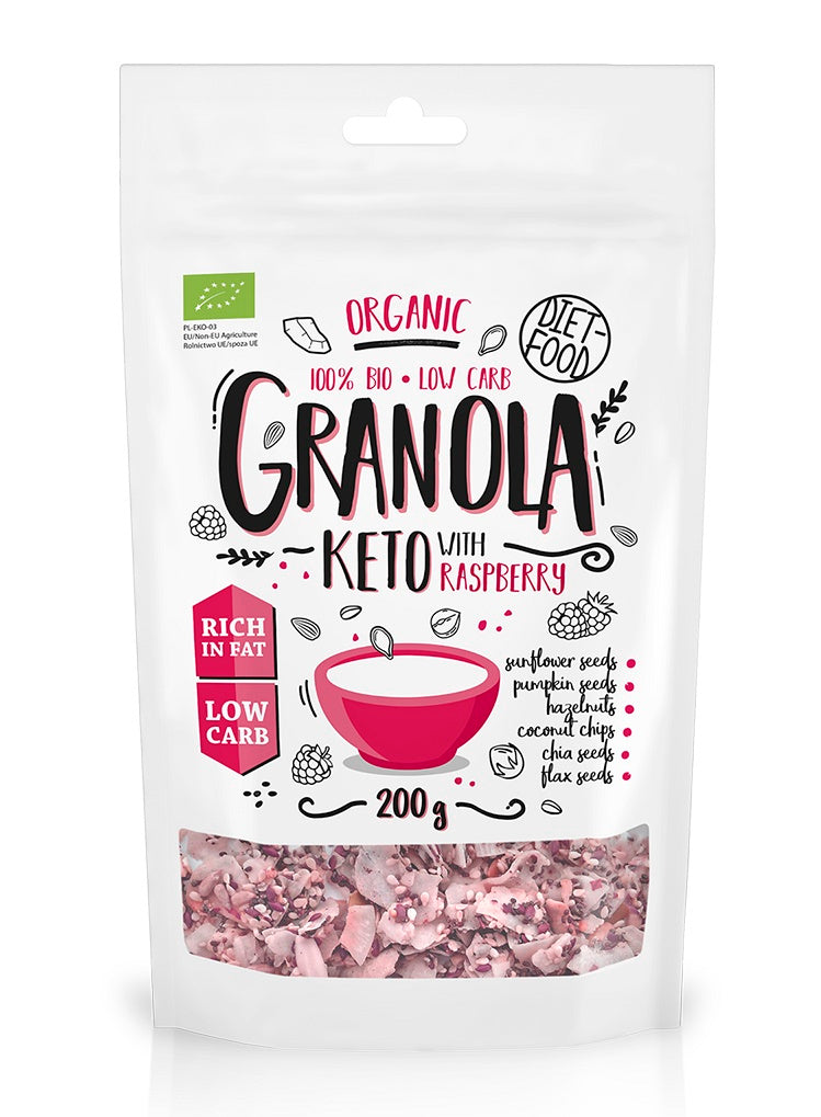 Keto granola z malinami bio 200 g