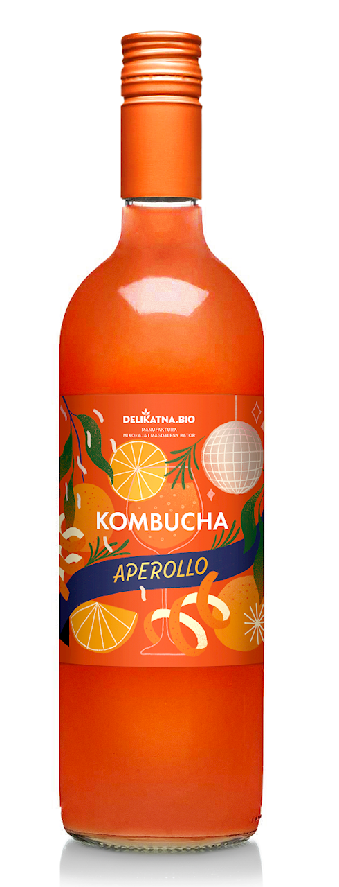 Kombucha Aperollo bio 700 ml - delikatna (Zakwasownia)
