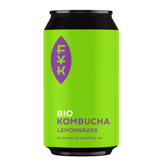 Kombucha herbata czarna z trawą cytrynową bezglutenowa bio 330 ml - Forever Young Kombucha