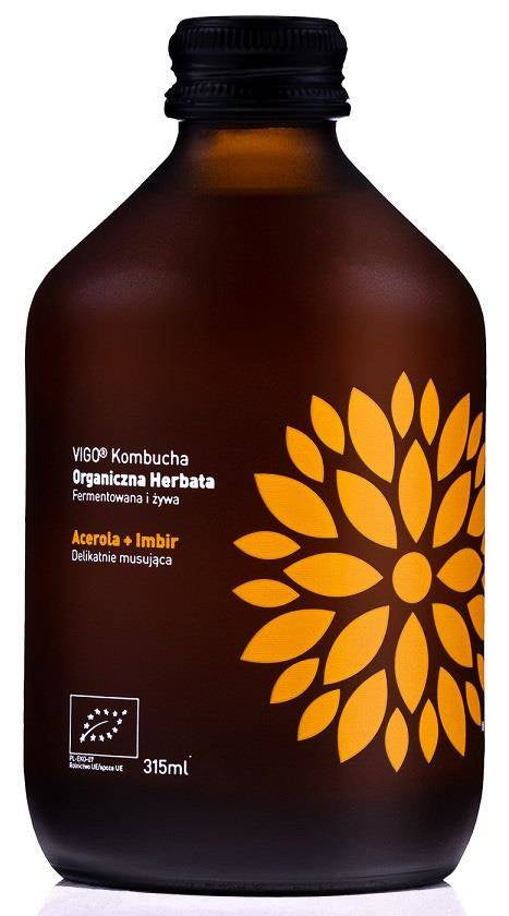 Kombucha imbir+acerola bio 330 ml