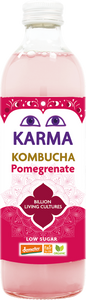 Kombucha z granatem niska zawartość cukrów fair for life demeter bio 500 ml - Karma Kombucha