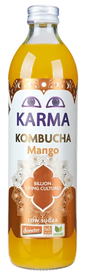 Kombucha z mango niska zawartość cukrów fair for life demeter bio 500 ml - Karma Kombucha