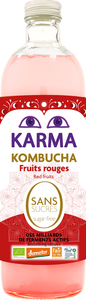 Kombucha z owocami czerwonymi bez cukru Fair for Life Demeter bio 750 ml - Karma Kombucha