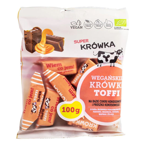 Krówki o smaku toffi bezmleczne bezglutenowe bio 100 g - Me Gusto (super krówka)