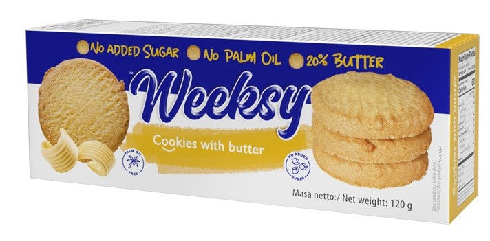 Kruche ciasteczka maślane bez cukru 120g Bogutti