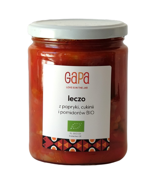 Leczo z pomidorów, papryki i cukinii bio 450 g - GAPA