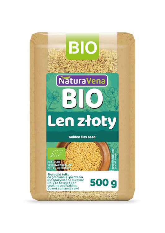Len złoty bio 500 g - NATURAVENA