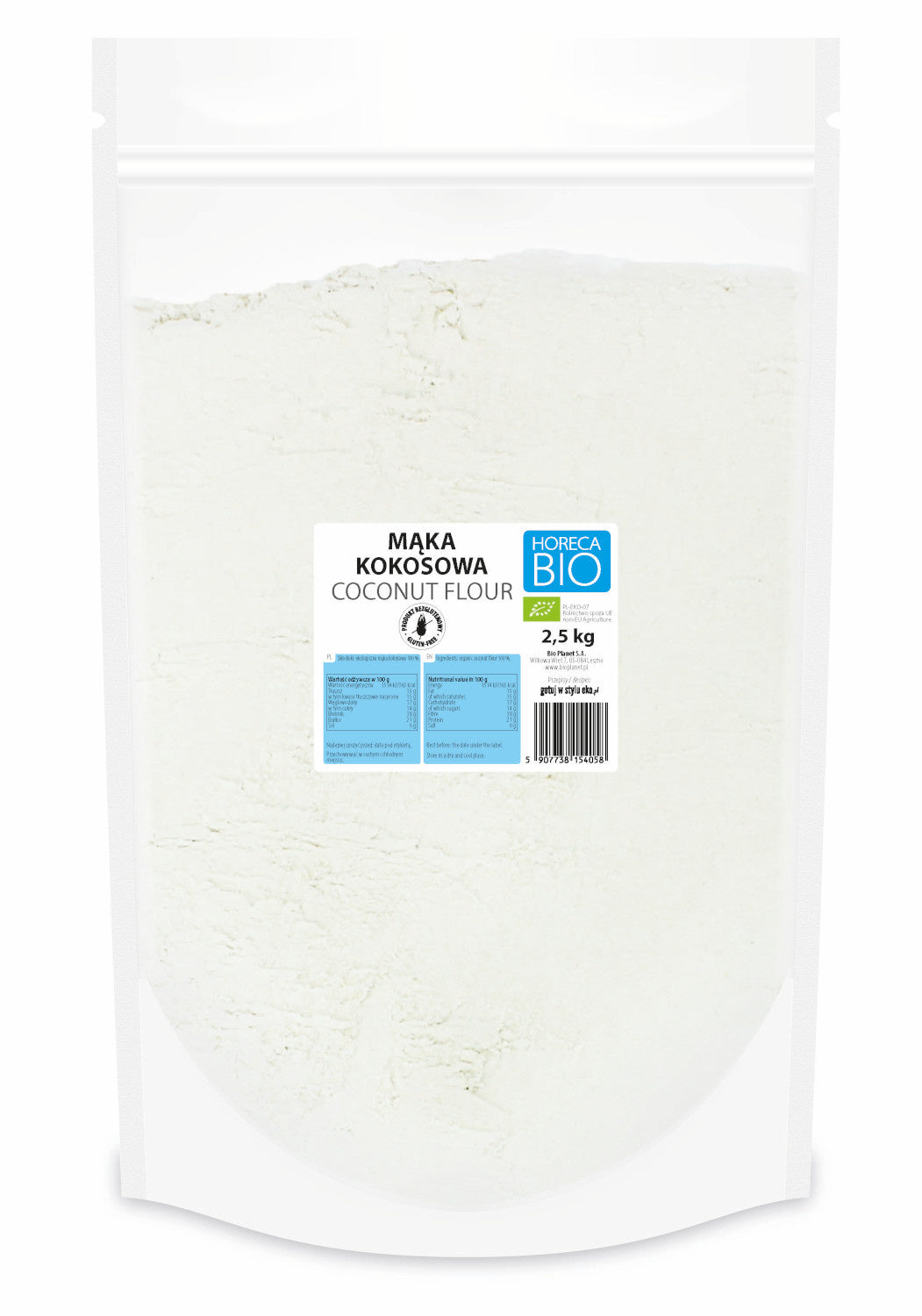 MĄKA KOKOSOWA BEZGLUTENOWA BIO 2,5 kg - HORECA (BIO PLANET)