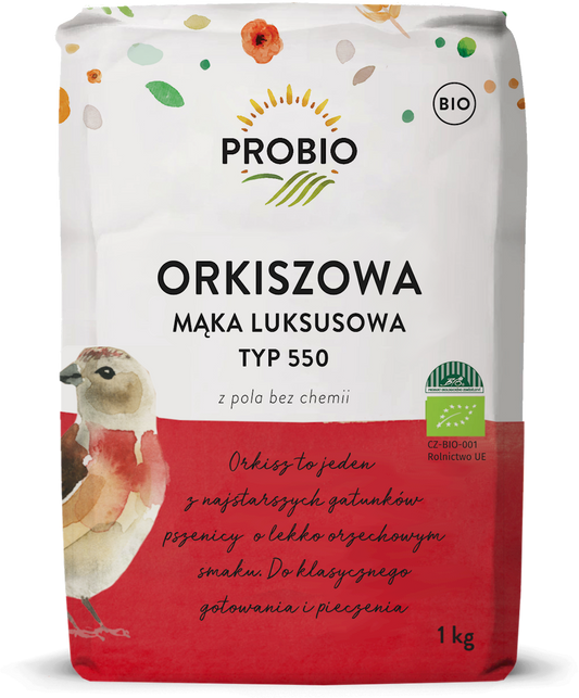 Mąka orkiszowa luksusowa typ 550 bio 1 kg - PROBIO