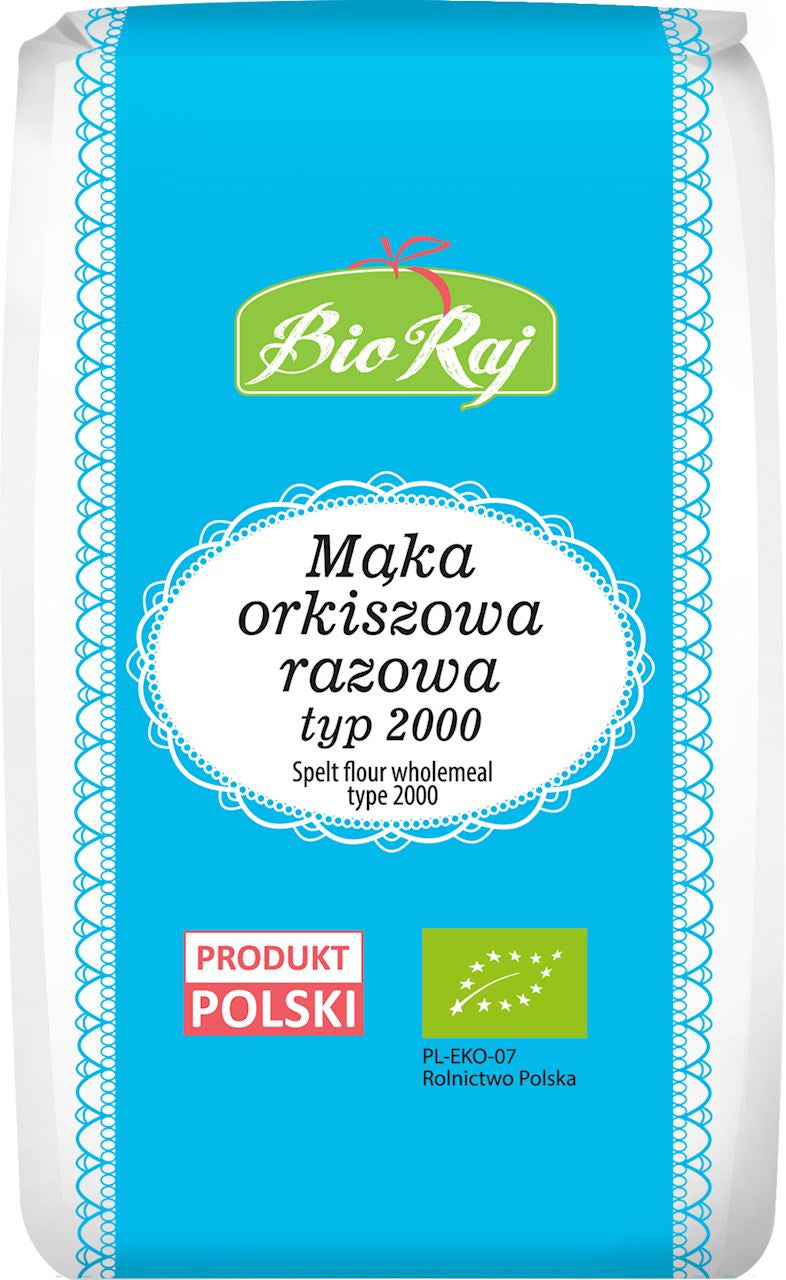 Mąka orkiszowa razowa typ 2000 bio 1 kg