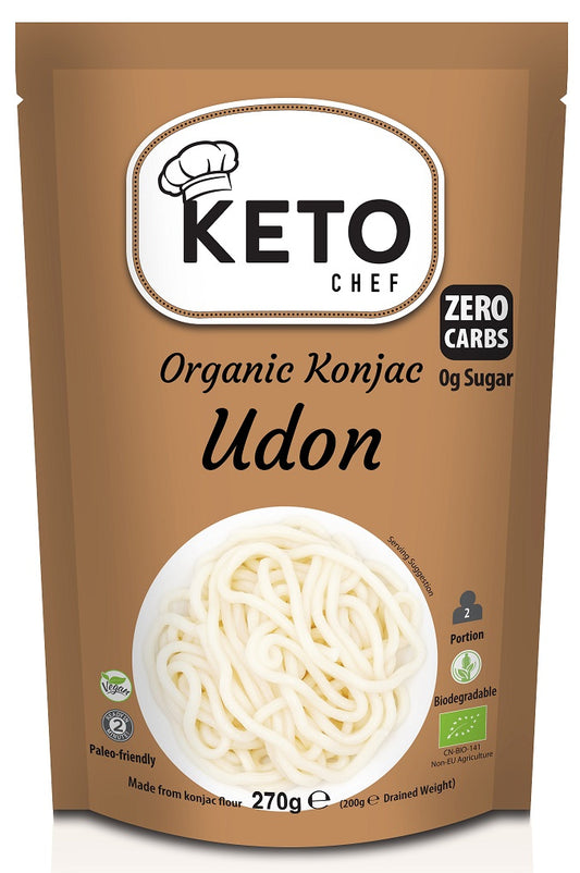 Makaron keto (konjac typu noodle udon) bezglutenowy bio 270 g - keto chef (better than foods)