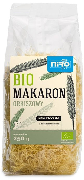Makaron (orkiszowy z kurkumą) nitki złociste bio 250 g