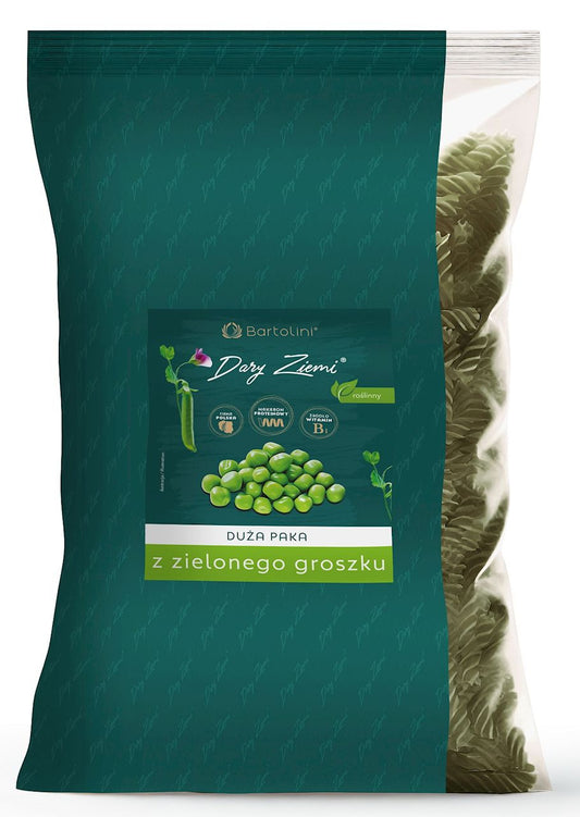 Makaron proteinowy (z groszku zielonego) świderki 1 kg - BARTOLINI