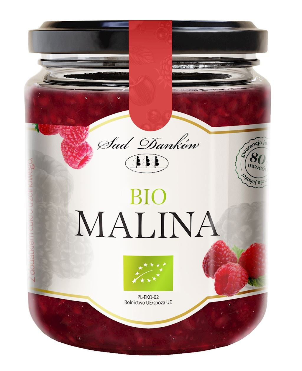 Malina 80 % z cukrem trzcinowym bio 270 g