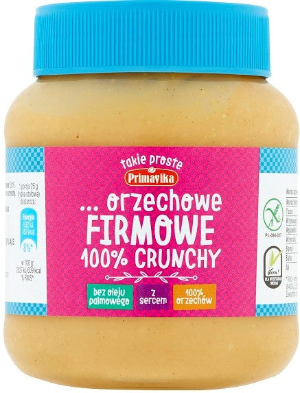 Masło orzechowe firmowe 100 % crunchy 350 g