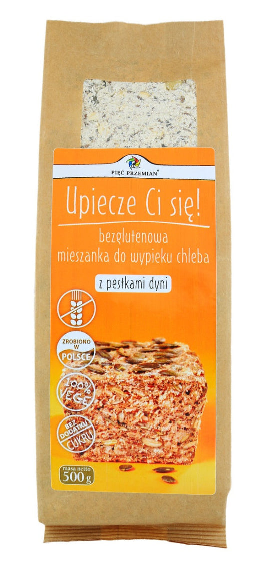 Mieszanka chleba bezglutenowego z pestkami dyni Pięć Przemian 500g