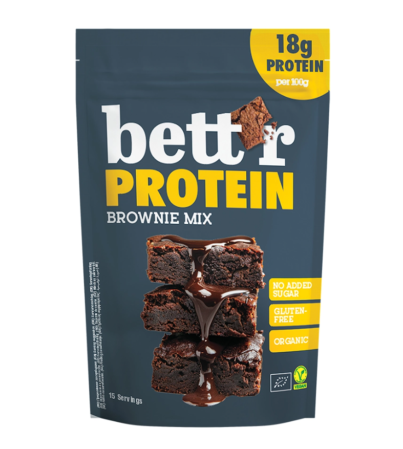 Mieszanka na brownie proteinowe bez dodatku cukrów bezglutenowa bio 400 g - BETT'R