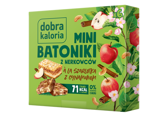Mini batoniki z orzechów a'la szarlotka 102 g - Kubara