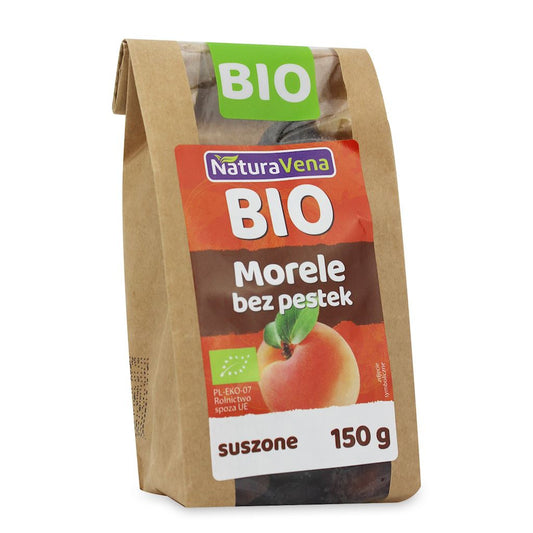 Morele słodkie suszone bio 150 g - Naturavena