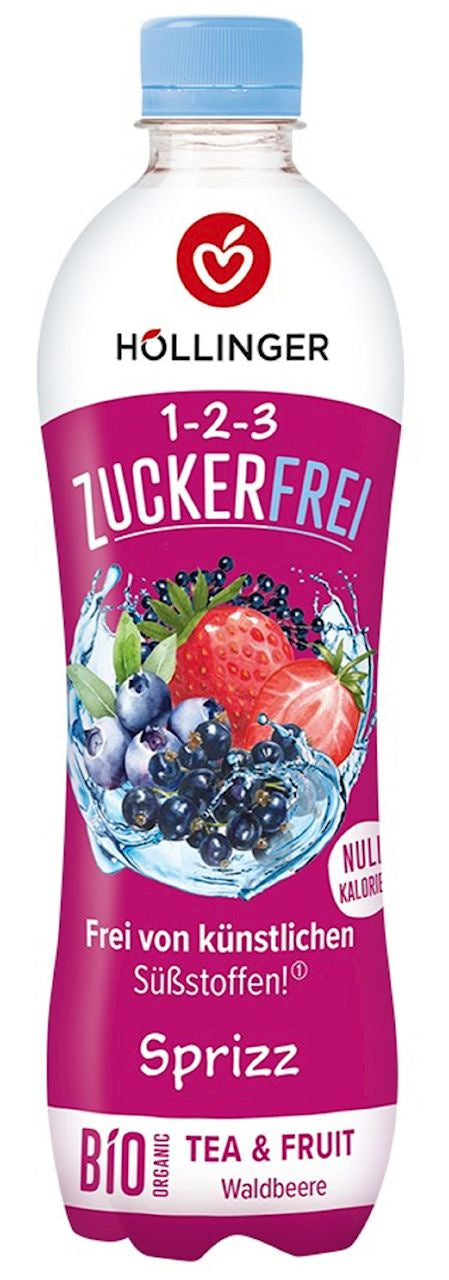 Napój gazowany o smaku owoców leśnych bez cukru bio 500 ml - Hollinger