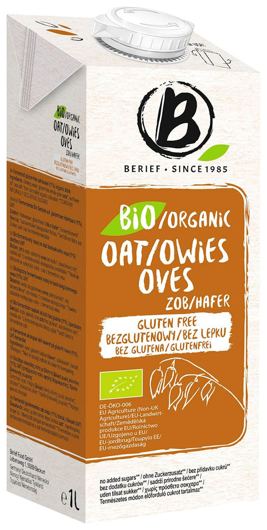 Napój owsiany bez dodatku cukrów bezglutenowy bio 1 l - Berief