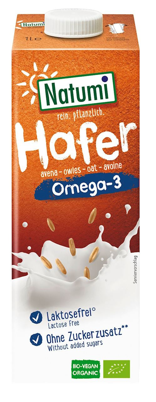 Napój owsiany omega-3 bez dodatku cukrów bio 1 l