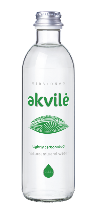 Naturalna woda mineralna lekko gazowana 330 ml (szkło) - Akvile