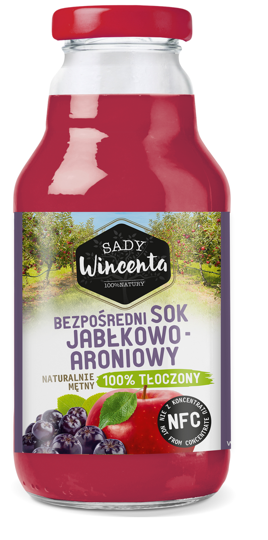Naturalnie mętny sok jabłkowo-aroniowy 330 ml