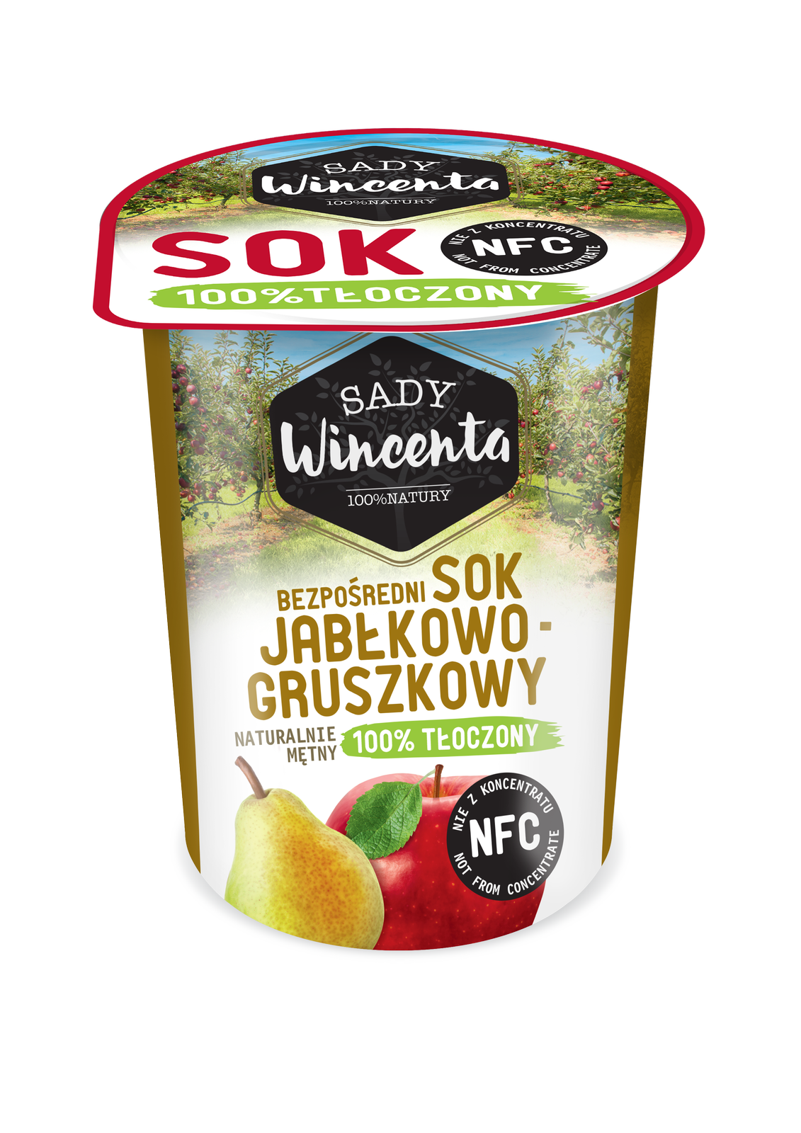 Naturalnie mętny sok jabłkowo-gruszkowy 200 ml