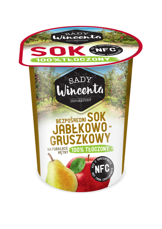 Naturalnie mętny sok jabłkowo-gruszkowy 200 ml