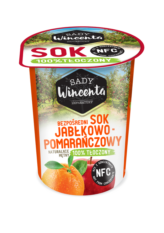 Naturalnie mętny sok jabłkowo-pomarańczowy 200 ml - Sady Wincenta