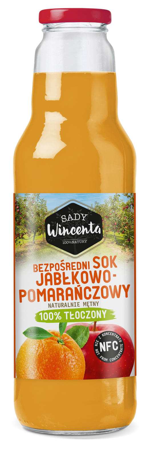 Naturalnie mętny sok jabłkowo-pomarańczowy 750 ml