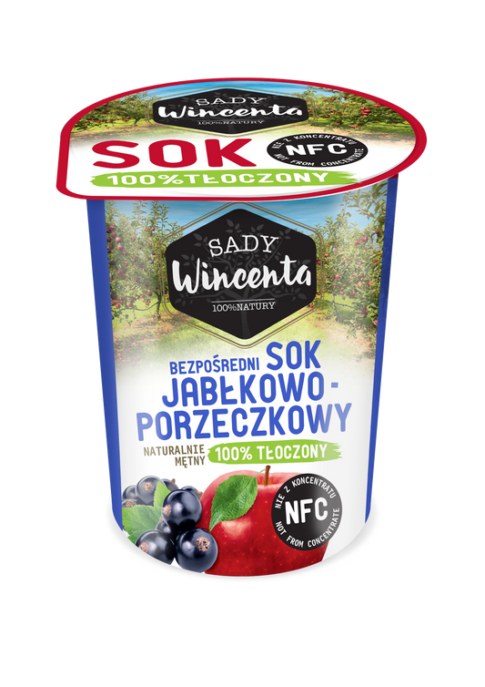 Naturalnie mętny sok jabłkowo-porzeczkowy 200 ml