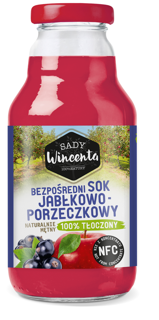 Naturalnie mętny sok jabłkowo-porzeczkowy 330 ml