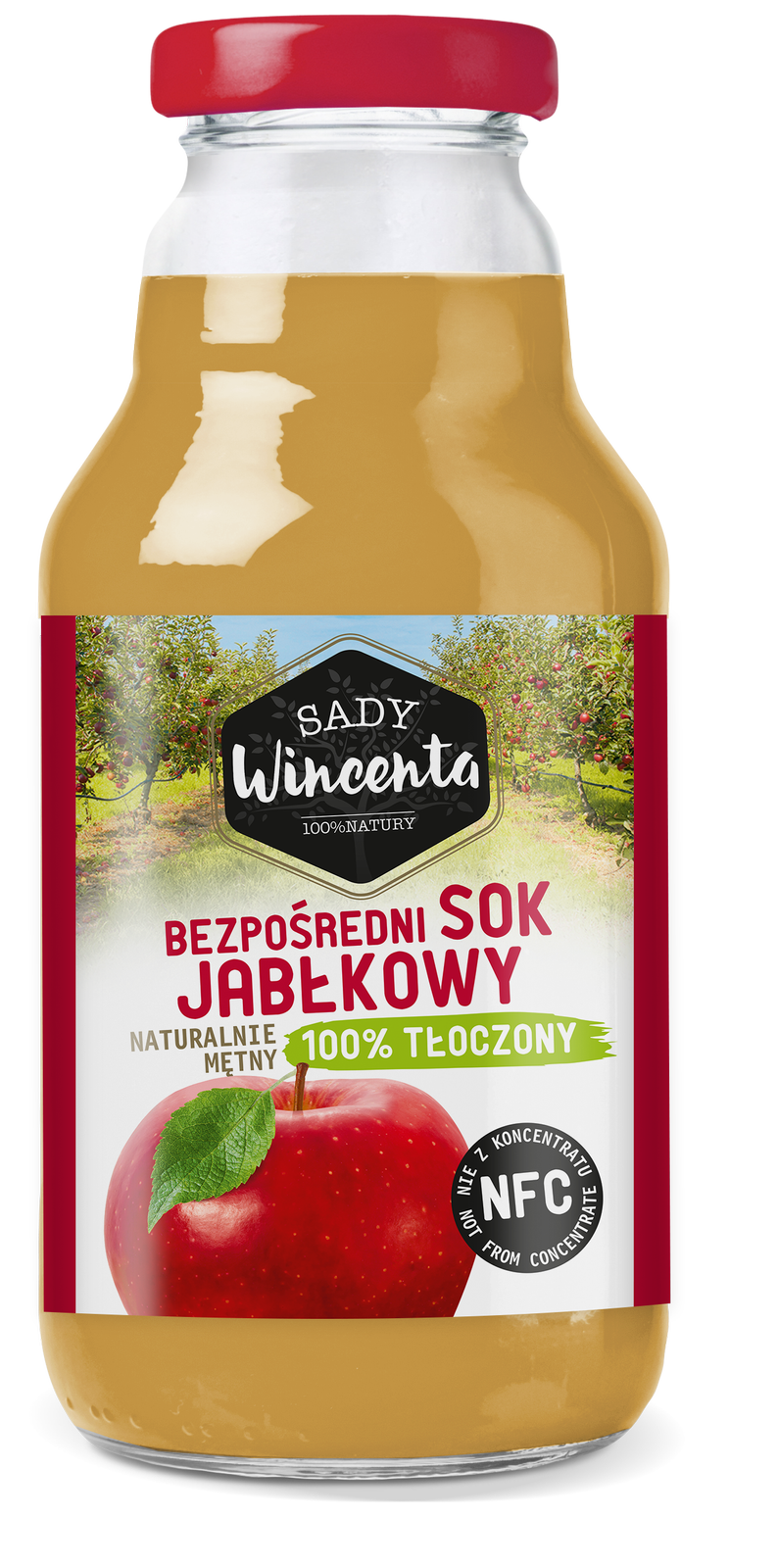 Naturalnie mętny sok jabłkowy 330 ml - Sady Wincenta