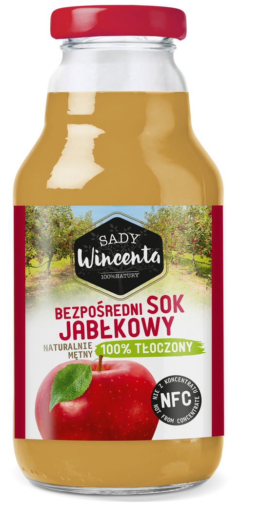 Naturalnie mętny sok jabłkowy 330 ml - Sady Wincenta
