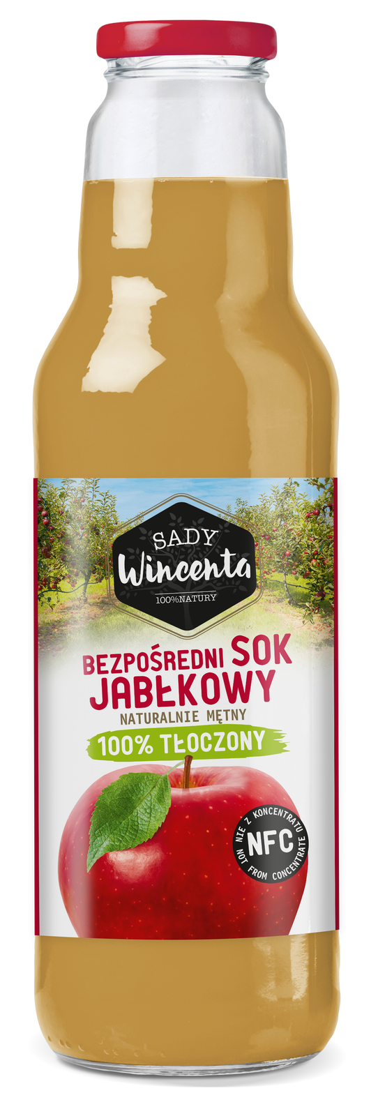 Naturalnie mętny sok jabłkowy 750 ml