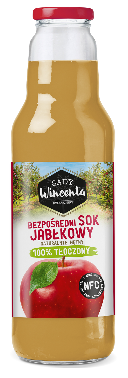 Naturalnie mętny sok jabłkowy 750 ml