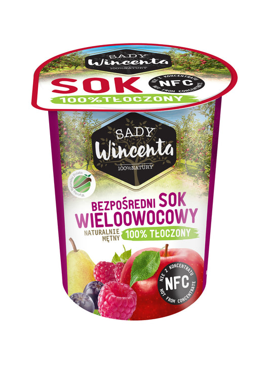 Naturalnie mętny sok wieloowocowy 200 ml Sady Wincenta