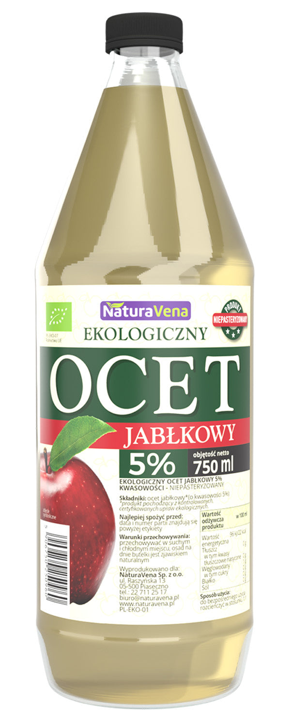 Ocet jabłkowy 5% bio 750 ml - Naturavena