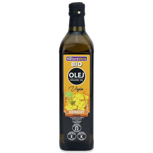 Olej rzepakowy tłoczony na zimno nierafinowany bio 750 ml - Naturavena