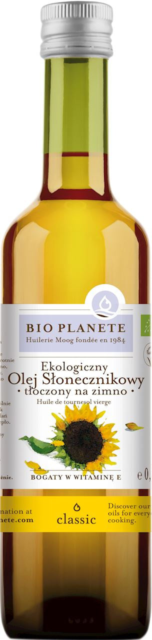 Olej słonecznikowy tłoczony na zimno bio 500 ml