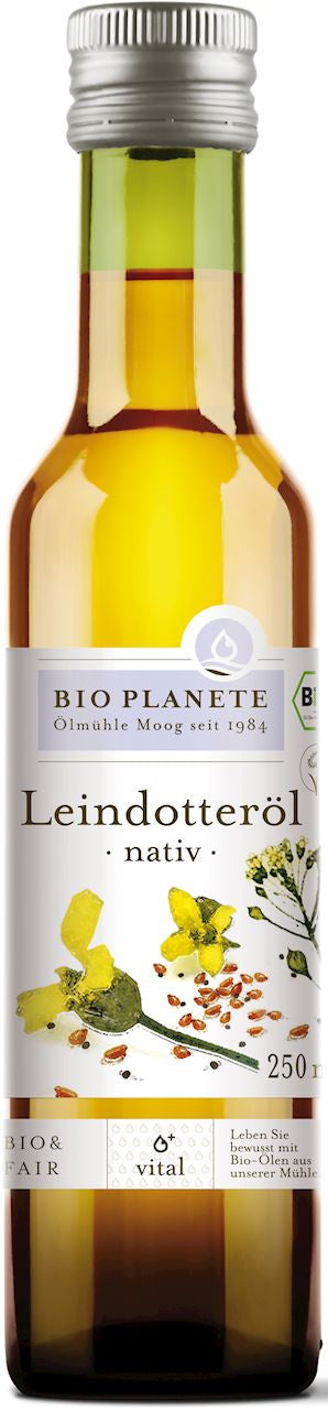 Olej z lnianki (rydzowy) tłoczony na zimno bio 250 ml - Bio Planete