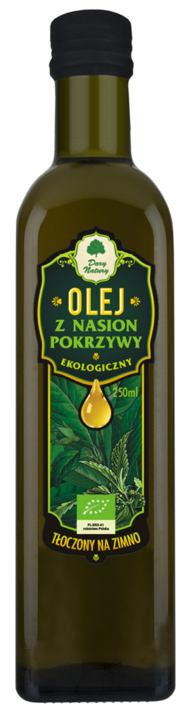 Olej z nasion pokrzywy tłoczony na zimno bio 250 ml