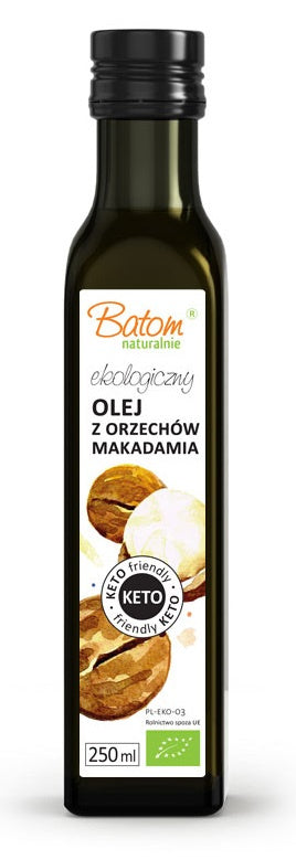 Olej z orzechów makadamia virgin keto bio 250 ml - Batom