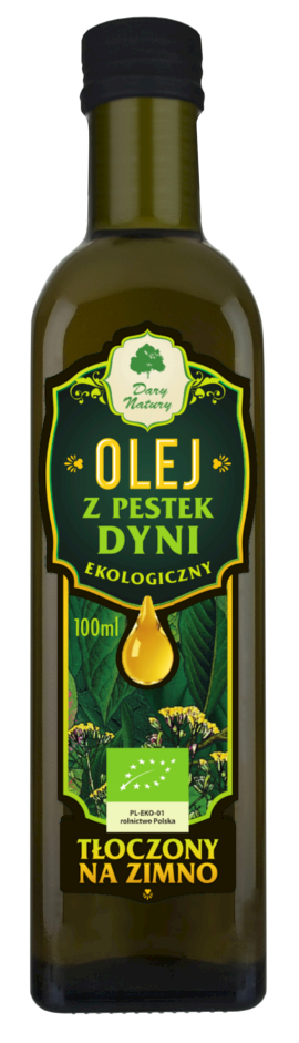 Olej z pestek dyni tłoczony na zimno bio 100 ml